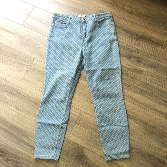 vineyard vines printed patterned jeans size 33 high rise skinny cotton lyocell e - Picture 1 of 10